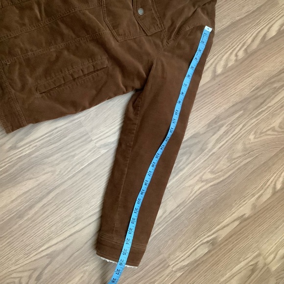 GUESS Sherpa Trimmed Corduroy Trucker Jacket Brown Women Size XL - Picture 9 of 12